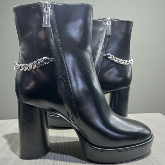 MICHAEL Michael Kors Carlisle Black Leather Platform Boot - Size 10 M (NEW) - Picture 2 of 11